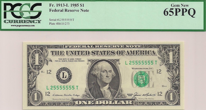 1985 20 dollar bill serial number l